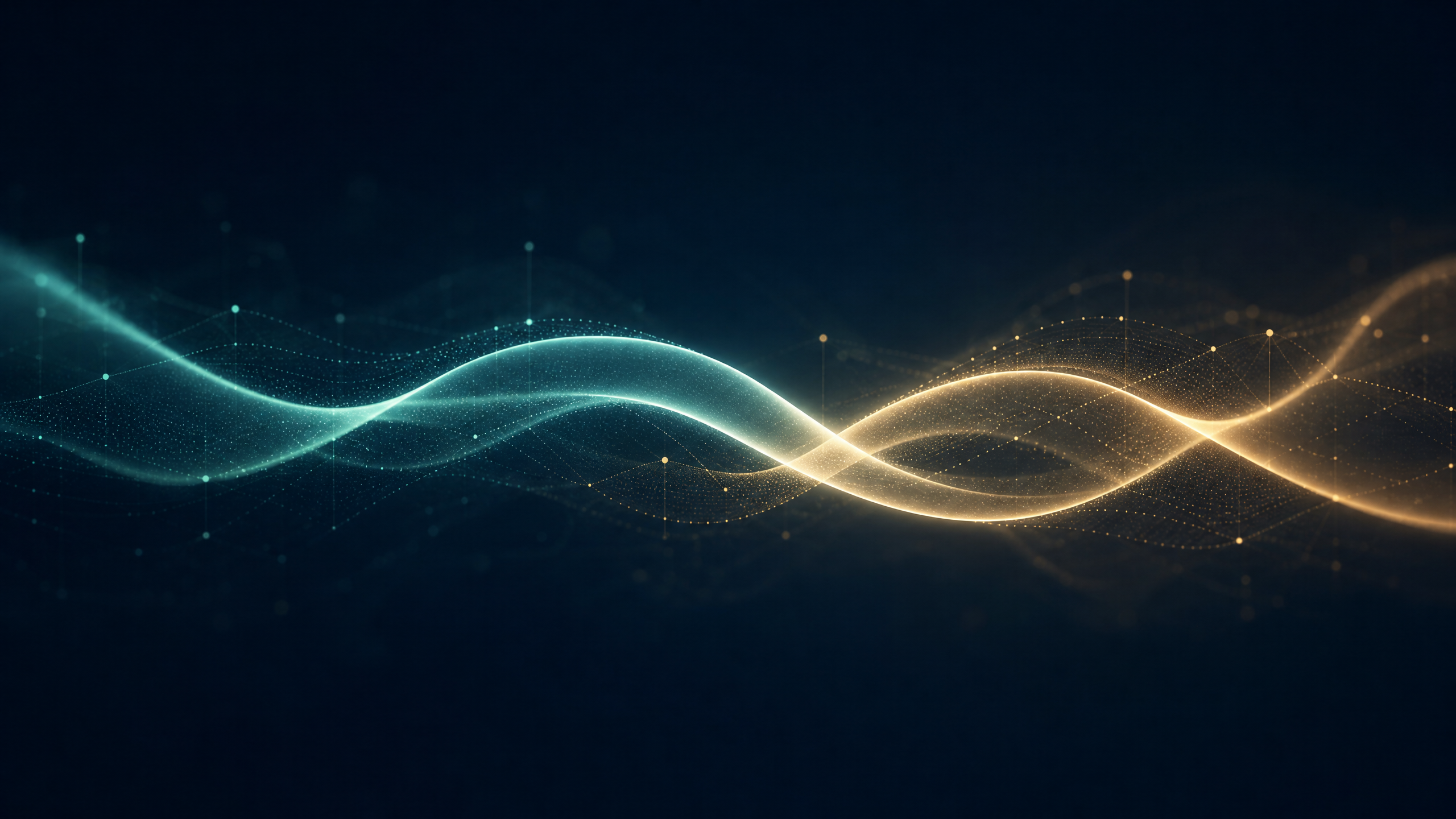 Abstract visualization of biological signals connecting people
